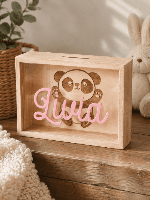 Tirelire personnalisée pour enfants en bois