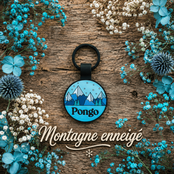 Médaille d'identification pour chien en silicone personnalisée