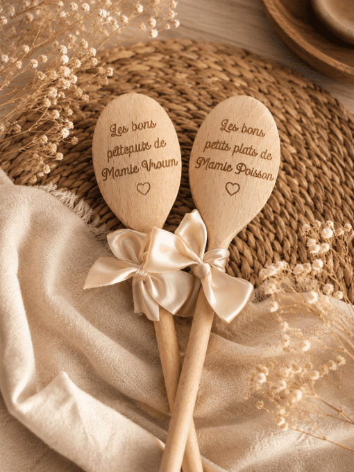 Cuillère en bois de cuisine personnalisable - Fête des mamies