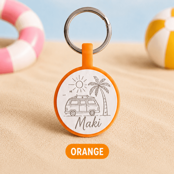 Médaille d'identification en silicone phosphorescente personnalisée