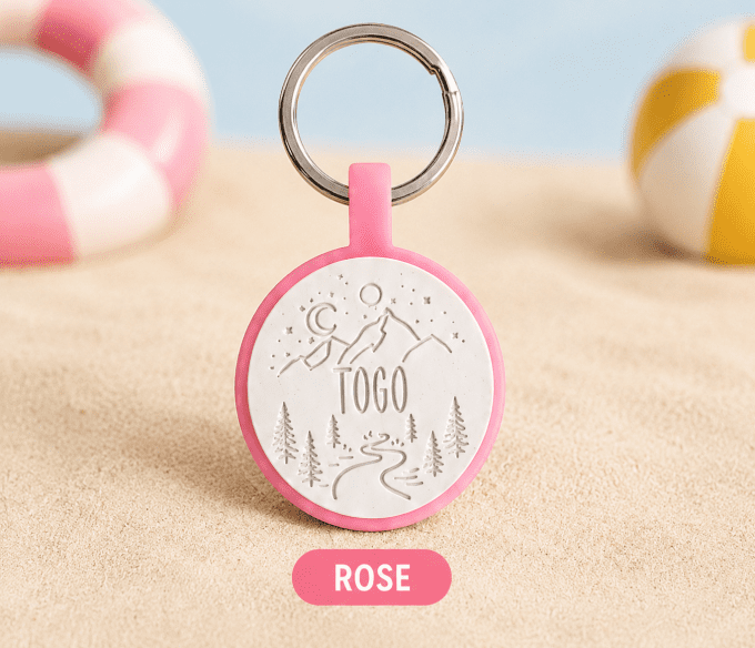 Médaille d'identification en silicone phosphorescente personnalisée