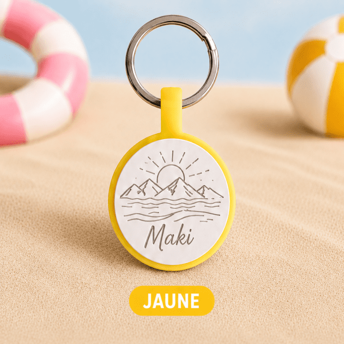 Médaille d'identification en silicone phosphorescente personnalisée