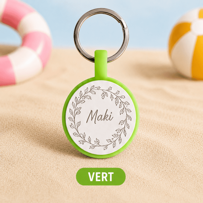 Médaille d'identification en silicone phosphorescente personnalisée