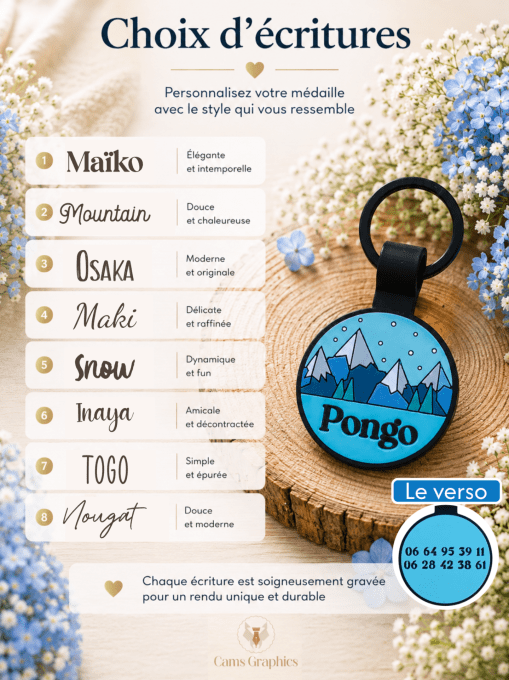  Médaille d'identification pour chien en silicone personnalisée 