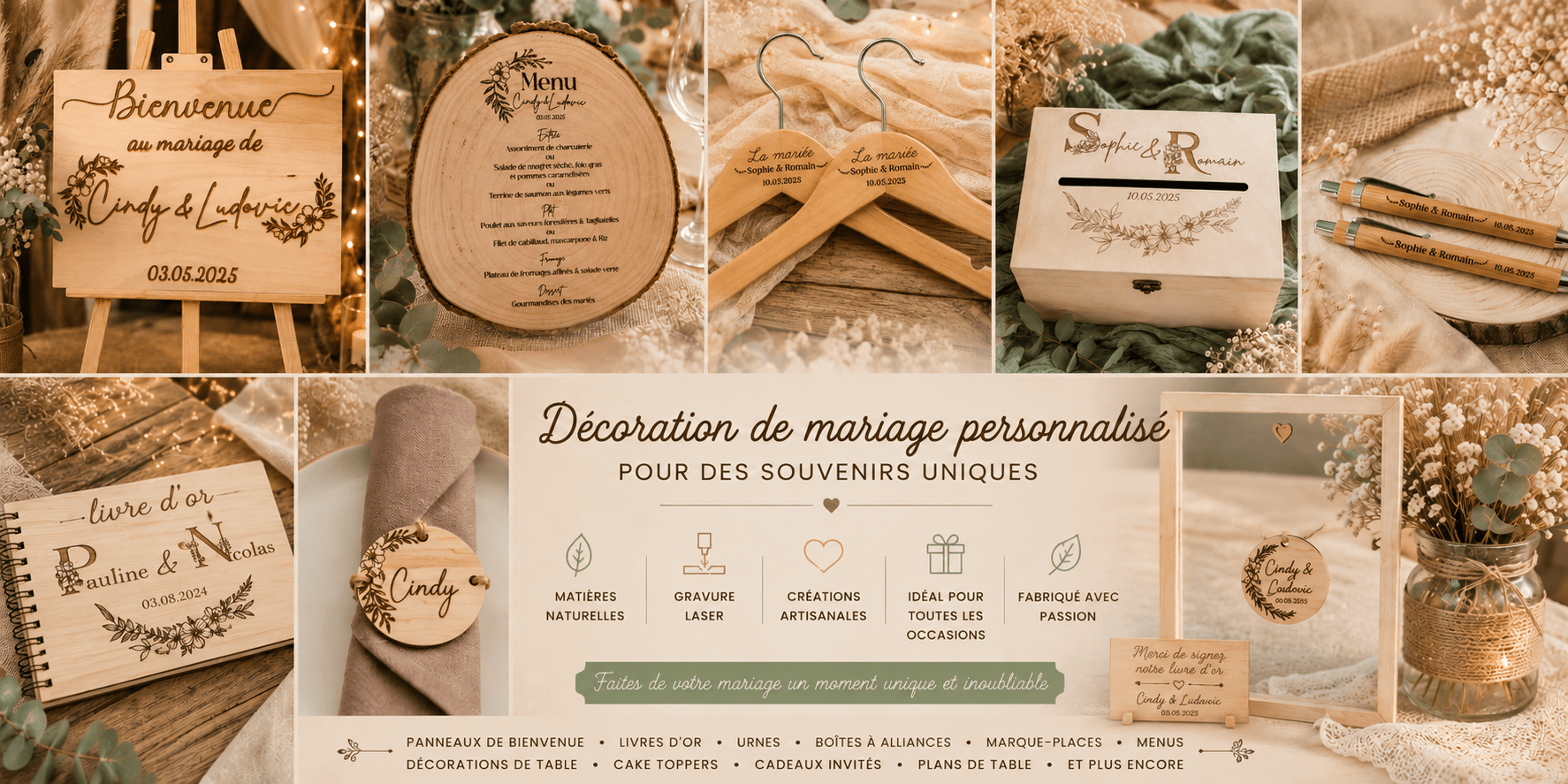 décoration de mariage personnalisé